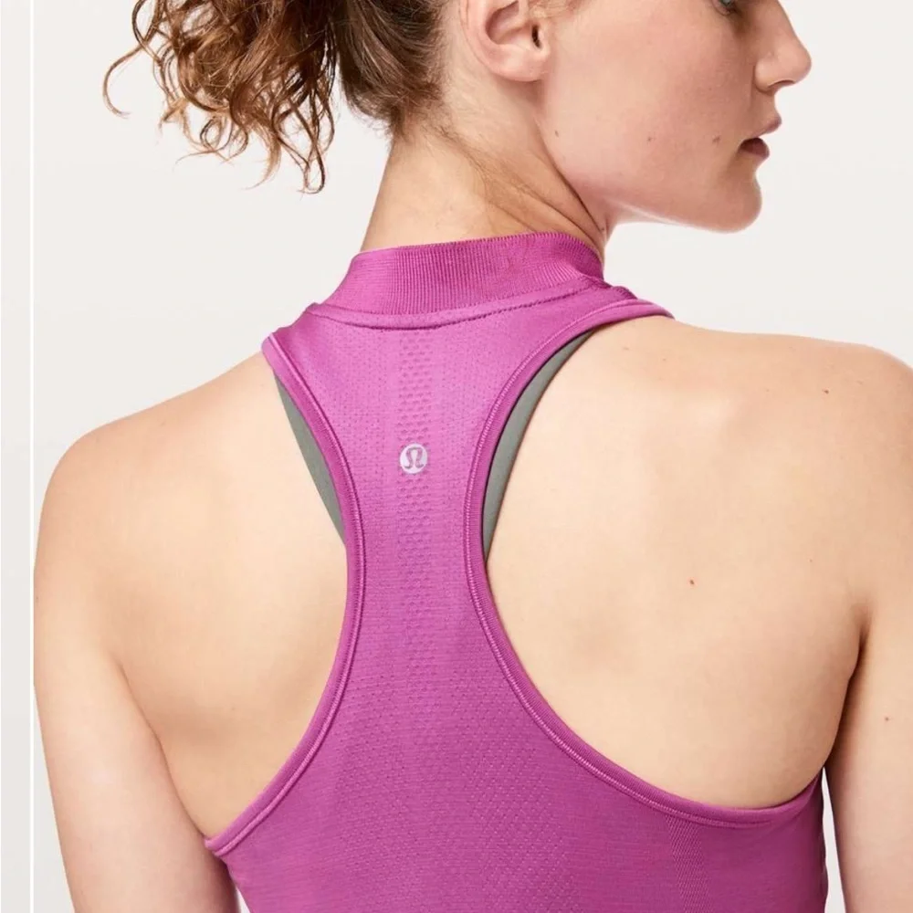 Lululemon Swiftly Speed Sleeveless Henley Hyacinth / Hyacinth Size 8 - Picture 12 of 15